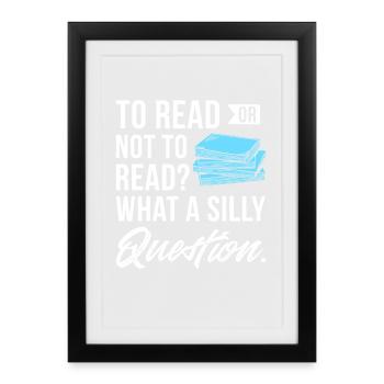 livres - Affiche encadrée (27 × 37 cm) - noir - Devant