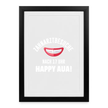 Dentist Tooth Teeth Dentistry Drilling Medic - Framed poster (27 × 37 cm) - black - Front
