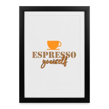 Espresso vous-même - Affiche encadrée (27 × 37 cm) - noir - Devant