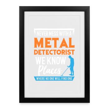 Metal Detectorist - Framed poster (27 × 37 cm) - black - Front