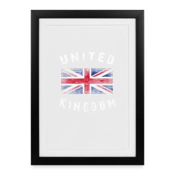 Union Jack - United Kingdom - Framed poster (27 × 37 cm) - black - Front