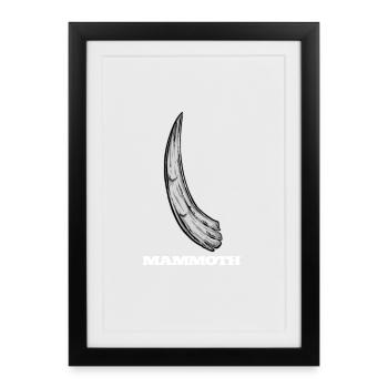 Défenses en ivoire de mammouth - Affiche encadrée (27 × 37 cm) - noir - Devant