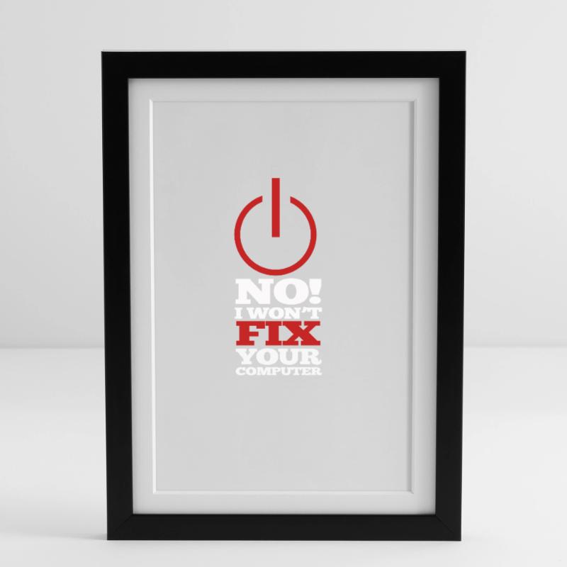 Computer Programm Code Nerd Script Hacker Gerahmtes Poster (27 × 37 cm)