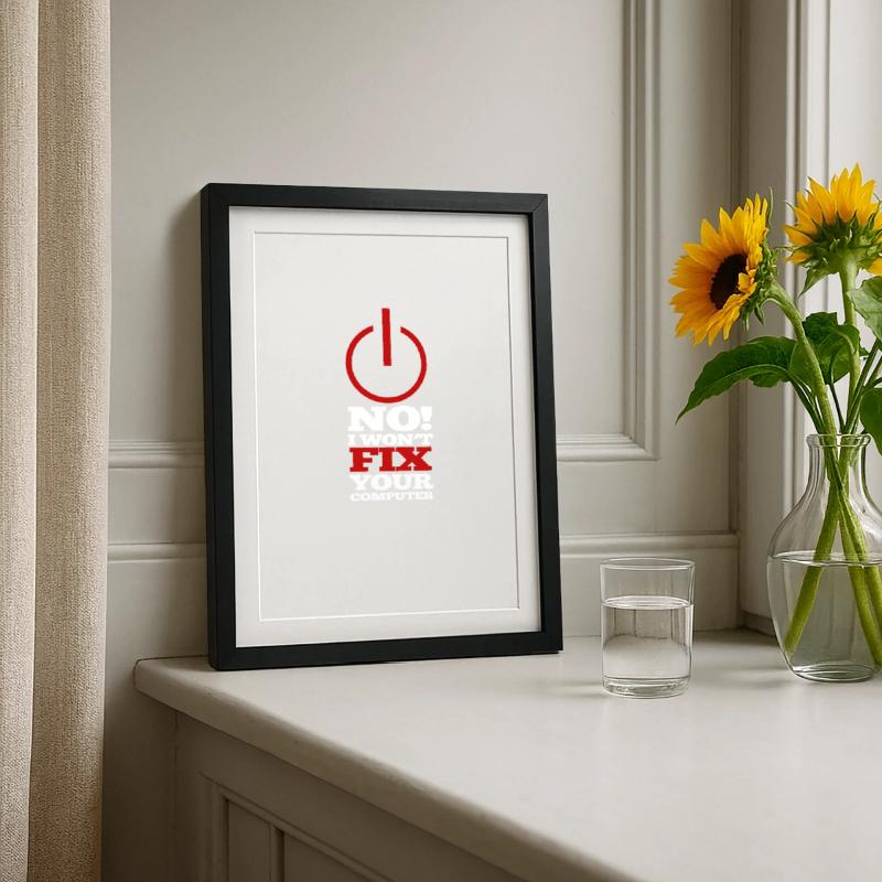 Computer Programm Code Nerd Script Hacker Gerahmtes Poster (27 × 37 cm)