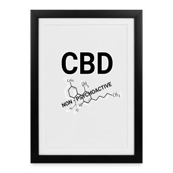 CBD - Framed poster (27 × 37 cm) - black - Front