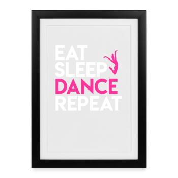 Dance and Life Motto Design - Framed poster (27 × 37 cm) - black - Front