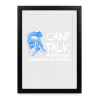 Observation des oiseaux Je ne peux pas parler design - Affiche encadrée (27 × 37 cm) - noir - Devant