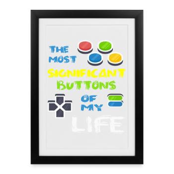 Jeu vidéo Jeu vidéo Jeux Hobby Cadeau - Affiche encadrée (27 × 37 cm) - noir - Devant