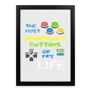 Jeu vidéo Jeu vidéo Jeux Hobby Cadeau - Affiche encadrée (27 × 37 cm) - noir - Devant