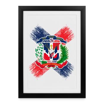 Dominican Republic - Framed poster (27 × 37 cm) - black - Front