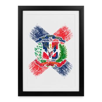 Dominican Republic - Framed poster (27 × 37 cm) - black - Front