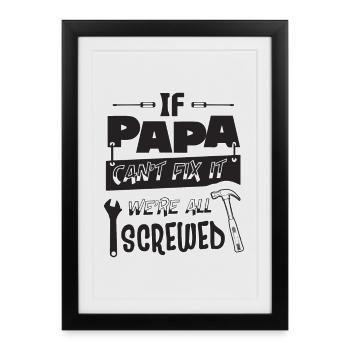 Sort de réparation de papa - Affiche encadrée (27 × 37 cm) - noir - Devant