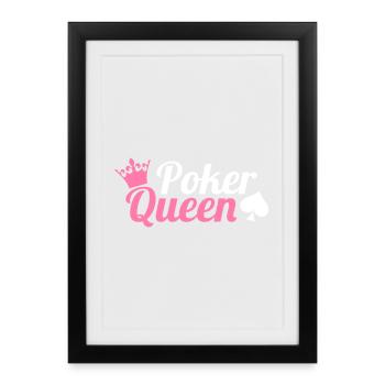 Reine de poker - Affiche encadrée (27 × 37 cm) - noir - Devant
