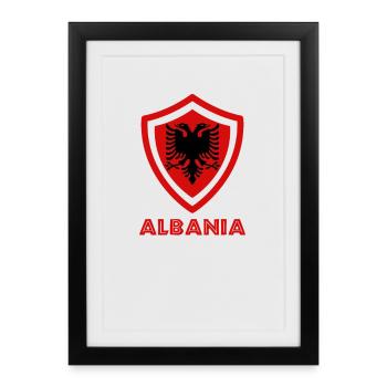 Albanian Flag "Albania Jersey" - Framed poster (27 × 37 cm) - black - Front