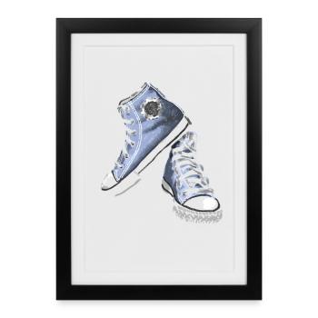 sneakers - Framed poster (27 × 37 cm) - black - Front