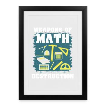Math math gift - Framed poster (27 × 37 cm) - black - Front