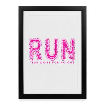 RUN - Affiche encadrée (27 × 37 cm) - noir - Devant
