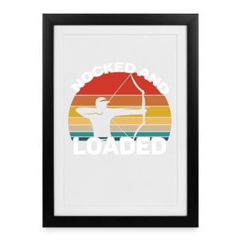 Tir à l’arc - Nocked And Loaded - Affiche encadrée (27 × 37 cm) - noir - Devant