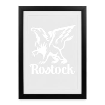 Rostock Greif HRO - Conception - Affiche encadrée (27 × 37 cm) - noir - Devant