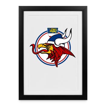 Viking Griffin Rostock - Design - Framed poster (27 × 37 cm) - black - Front