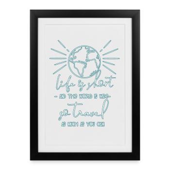 Voyage - Affiche encadrée (27 × 37 cm) - noir - Devant