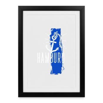 Hamburg Hamburg City - Framed poster (27 × 37 cm) - black - Front