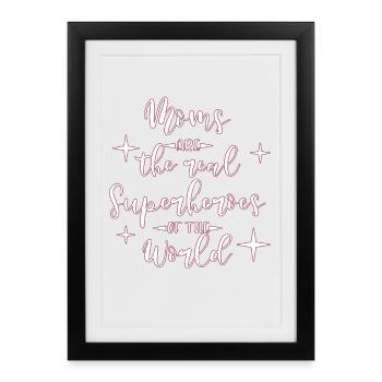 mom mother - Framed poster (27 × 37 cm) - black - Front