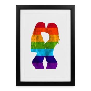 Pride Girls - Design - Affiche encadrée (27 × 37 cm) - noir - Devant