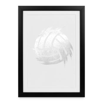 Volleyball Beachvolleyball - Gerahmtes Poster (27 × 37 cm) - Schwarz - Vorne