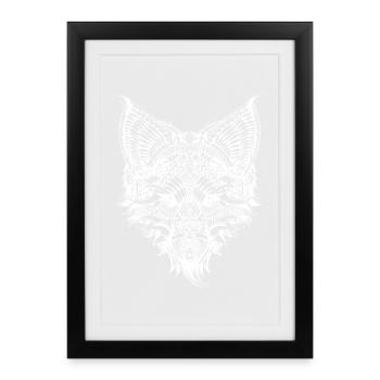 Fuchs Fox Design Tribal Animals Tees | Men Women - Framed poster (27 × 37 cm) - black - Front