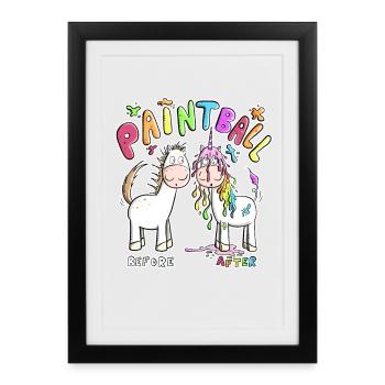 Paintball - Affiche encadrée (27 × 37 cm) - noir - Devant