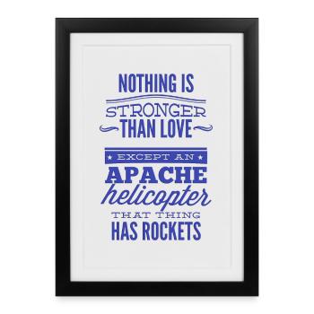 Nothing Is Stronger Than Love - Framed poster (27 × 37 cm) - black - Front