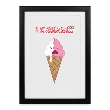 Jeu de mots - Affiche encadrée (27 × 37 cm) - noir - Devant