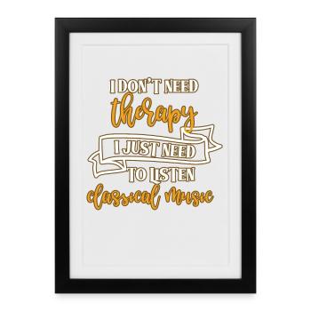Classical music - Framed poster (27 × 37 cm) - black - Front