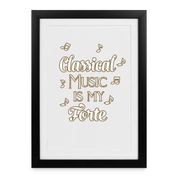Classical music - Framed poster (27 × 37 cm) - black - Front