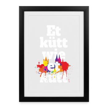 Köln Et Kütt Wie Et Kütt Kölner Grundgesetz Kölsch - Framed poster (27 × 37 cm) - black - Front
