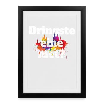 Dringste Eine Met Kölsch Köln Kölner Grundgesetz - Affiche encadrée (27 × 37 cm) - noir - Devant