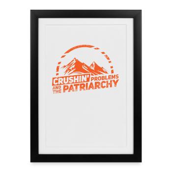 Cadeau grimpeur rocher escalade - Affiche encadrée (27 × 37 cm) - noir - Devant