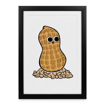 Peanut Peanuts Nut Child Children Baby - Framed poster (27 × 37 cm) - black - Front