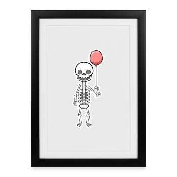 Halloween Skeleton - Framed poster (27 × 37 cm) - black - Front