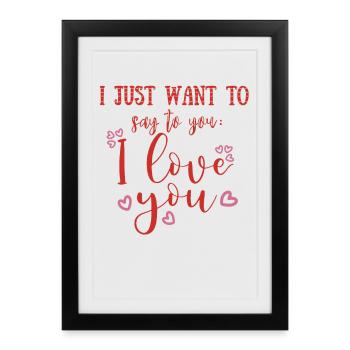 amour - Affiche encadrée (27 × 37 cm) - noir - Devant