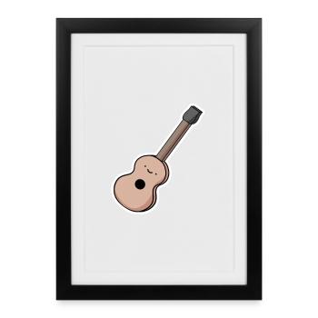 guitare - Affiche encadrée (27 × 37 cm) - noir - Devant
