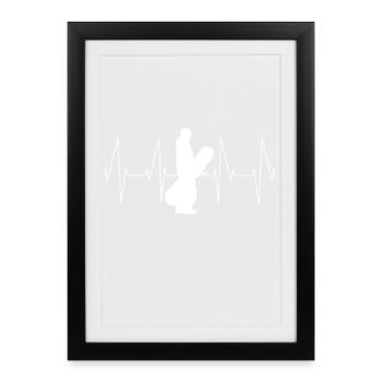 Snowboard - Affiche encadrée (27 × 37 cm) - noir - Devant