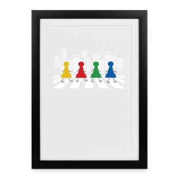 Jeux de société Shirt Le chemin de la victoire - Affiche encadrée (27 × 37 cm) - noir - Devant