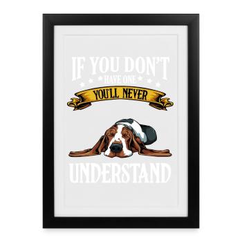 L’amour du chien Comprendre à travers un ami à fourrure - Affiche encadrée (27 × 37 cm) - noir - Devant
