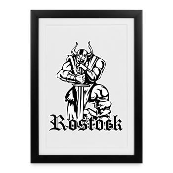 Rostock Rostock Vikings - Design - Framed poster (27 × 37 cm) - black - Front