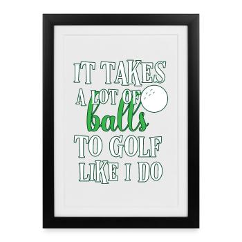 golf - Affiche encadrée (27 × 37 cm) - noir - Devant