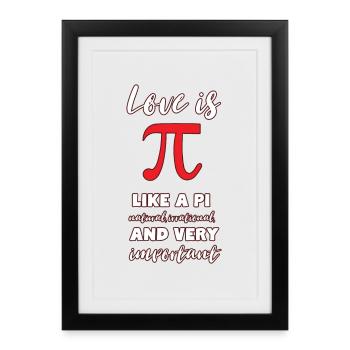 Math - Framed poster (27 × 37 cm) - black - Front