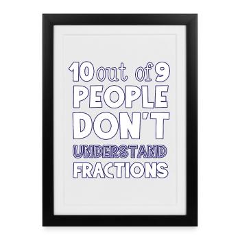 Math - Framed poster (27 × 37 cm) - black - Front