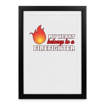fire Department - Framed poster (27 × 37 cm) - black - Front